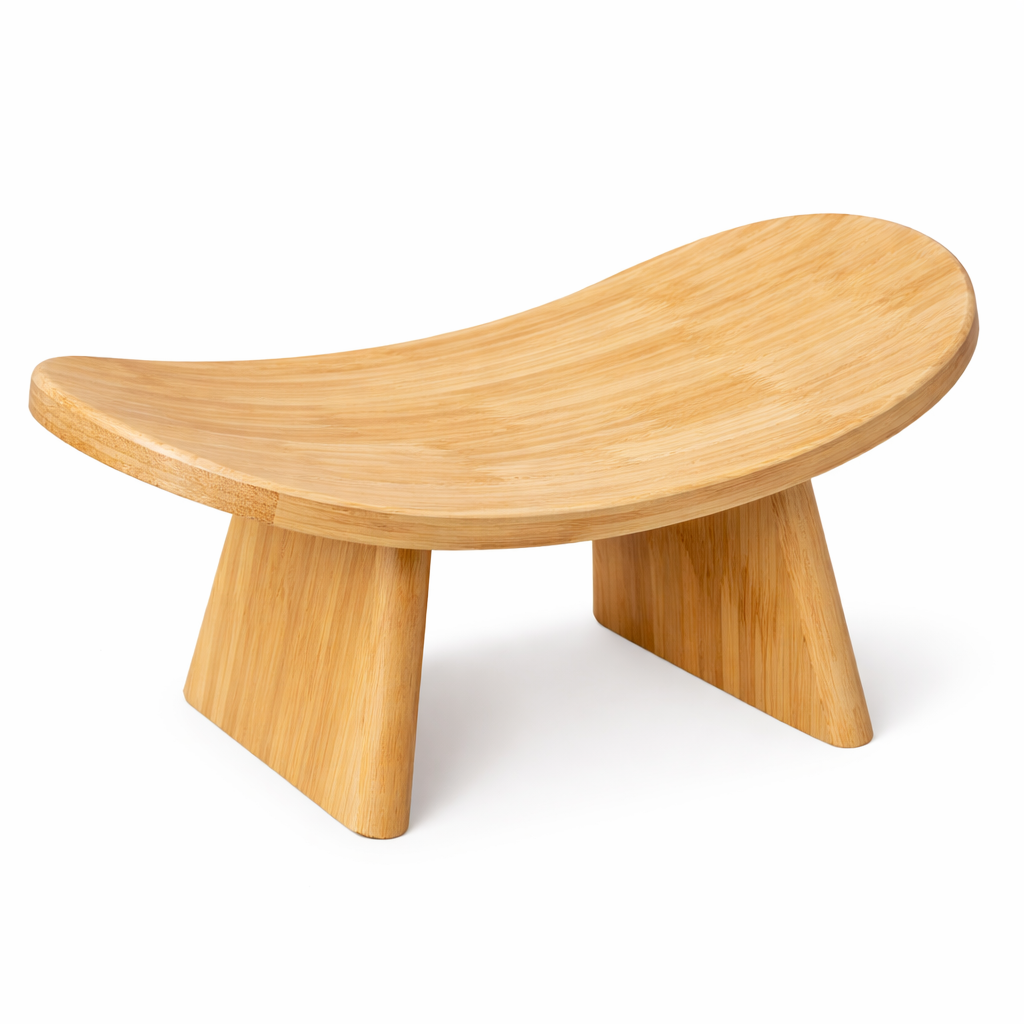 Tabouret de méditation en bois